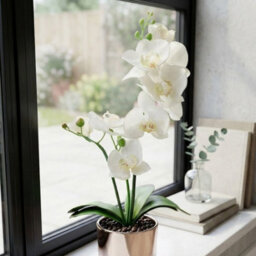 Artificial Flower Patch Orchid In Pot - thumbnail 2