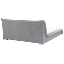 Beliani Bed Fabric Nantes 180 X 200 Cm (Eu Super King) Light Grey - thumbnail 5