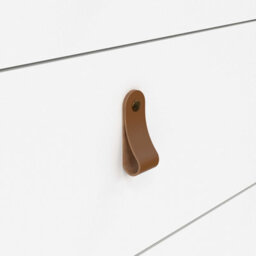 Wyld Haus Wildberry Matt White Wooden Sideboard 2 Doors 3 Drawers Leather Tab Handles - thumbnail 8