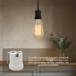Ceramic Porcelain  E27 Lamp Holder White Screw In Light Bulb Socket With Batten Mounting Bracket For Pendant Diy Lighting - thumbnail 4