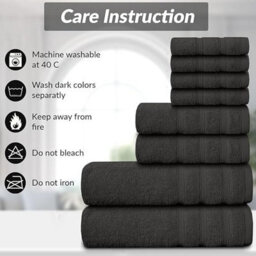 Casabella Luxury 100% Egyptian Cotton Towel Bale 8 Pieces 550 Gsm - thumbnail 4