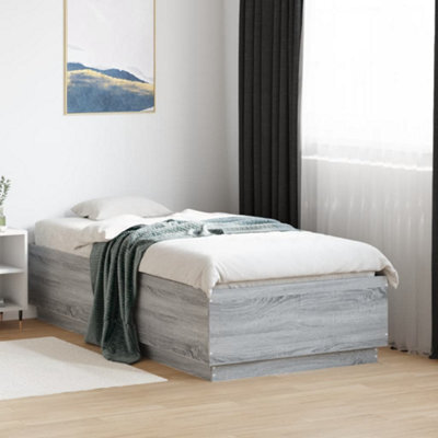 Berkfield Bed Frame Without Mattress Grey Sonoma 90X190 Cm Single - image 1
