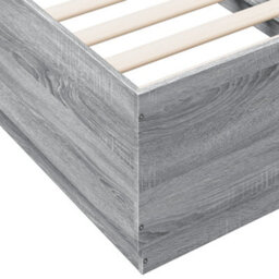 Berkfield Bed Frame Without Mattress Grey Sonoma 90X190 Cm Single - thumbnail 7