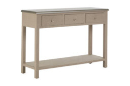 Premier Housewares Interiors By Premier Elegant 3 Drawer Console Table, Functional Design Sofa Table For Livingroom, Durable Long Console Table - thumbnail 2