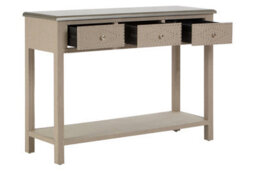 Premier Housewares Interiors By Premier Elegant 3 Drawer Console Table, Functional Design Sofa Table For Livingroom, Durable Long Console Table - thumbnail 5