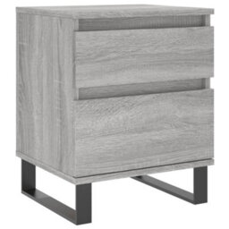 Berkfield Bedside Cabinet Grey Sonoma 40X35X50 Cm Engineered Wood - thumbnail 2