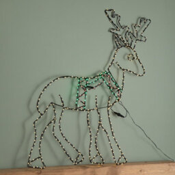 Samuel Alexander 1.4M X 86Cm Light Up Flexibrights Standing Christmas Reindeer With 420 Multi-Coloured Leds - thumbnail 4