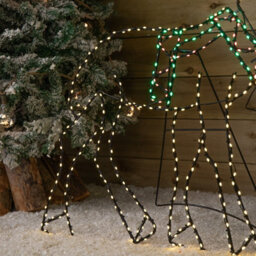 Samuel Alexander 1.4M X 86Cm Light Up Flexibrights Standing Christmas Reindeer With 420 Multi-Coloured Leds - thumbnail 6