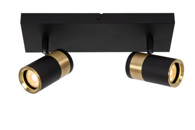 Lucide Gorik Ceiling Spotlight - 2Xgu10 - Black - image 1