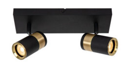 Lucide Gorik Ceiling Spotlight - 2Xgu10 - Black