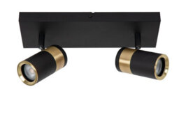 Lucide Gorik Ceiling Spotlight - 2Xgu10 - Black - thumbnail 2