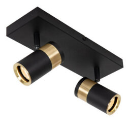Lucide Gorik Ceiling Spotlight - 2Xgu10 - Black - thumbnail 5