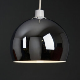 Valuelights Arco Silver Ceiling Shade And Bulb (D)20Cm - thumbnail 3