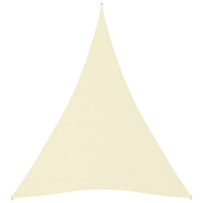 Berkfield Sunshade Sail Oxford Fabric Triangular 4X5X5 M Cream - image 1