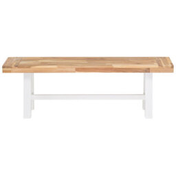 Beliani Garden Bench Scania 140 Cm Acacia Wood White - thumbnail 4