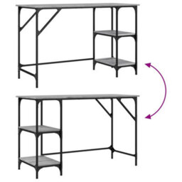 Berkfield Desk Grey Sonoma 120X50X75 Cm Metal And Engineered Wood - thumbnail 8