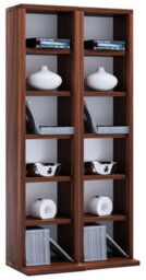 Vcm Wood Cd Dvd Stand Shelf Cabinet Milano