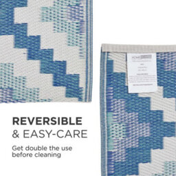Homescapes Mia Aztec Blue Outdoor Rug, 240 X 300 Cm - thumbnail 6