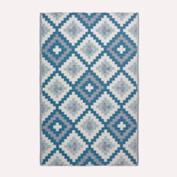 Homescapes Mia Aztec Blue Outdoor Rug, 240 X 300 Cm
