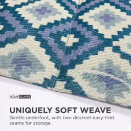 Homescapes Mia Aztec Blue Outdoor Rug, 240 X 300 Cm - thumbnail 4