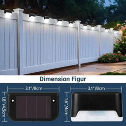 16 Pack Solar Deck Lights Led Multicolour Garden Fence Step Path Lights - thumbnail 4