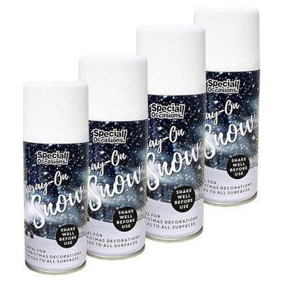 HEATON WHOLESALE 6 X 200Ml Xmas Tree & Window Realistic Festive Artificial Snow Decoration For Christmas - image 1