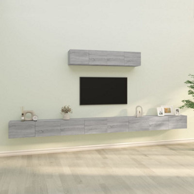 Berkfield 4 Piece Tv Cabinet Set Grey Sonoma Engineered Wood - image 1