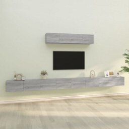 Berkfield 4 Piece Tv Cabinet Set Grey Sonoma Engineered Wood - thumbnail 1
