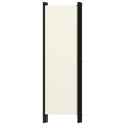 Berkfield 4-Panel Room Divider Cream White 200X180 Cm - thumbnail 4