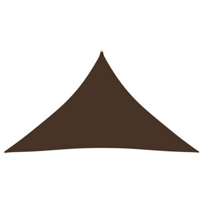 Berkfield Sunshade Sail Oxford Fabric Triangular 5X5X6 M Brown - image 1