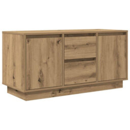Berkfield Tv Cabinet With Led Lights Artisan Oak 100X41X50 Cm - thumbnail 3