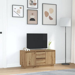 Berkfield Tv Cabinet With Led Lights Artisan Oak 100X41X50 Cm - thumbnail 4