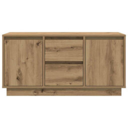 Berkfield Tv Cabinet With Led Lights Artisan Oak 100X41X50 Cm - thumbnail 7