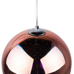 Wyld and Coco Auroralux Pendant Ceiling Lamp Copper-Plated Glass Globe With Starburst Glow - 25Cm X 118Cm - thumbnail 6
