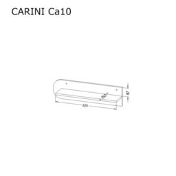 Arte Carini Contemporary Wall Shelf In Grey & Oak Nash - W700mm X H190mm X D170mm - thumbnail 3
