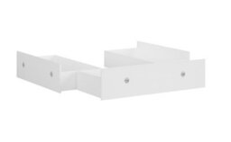 Impact Furniture White King Size Bed With Drawers Shelves Storage Frame Headboard 160Cm Wooden Euro Wooden Slats Nepo - thumbnail 5