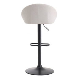 Living And Home Bar Stool Set Of 2 Beige Chic Swivel Breakfast Bar Stools With Footrest - thumbnail 4