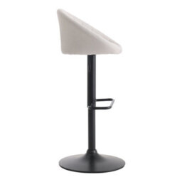 Living And Home Bar Stool Set Of 2 Beige Chic Swivel Breakfast Bar Stools With Footrest - thumbnail 3