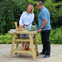 Bbq Side Table Wooden Outdoor Bbq Table By Zest Outdoor Living - thumbnail 6