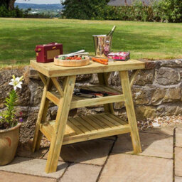 Bbq Side Table Wooden Outdoor Bbq Table By Zest Outdoor Living - thumbnail 1