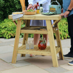 Bbq Side Table Wooden Outdoor Bbq Table By Zest Outdoor Living - thumbnail 2