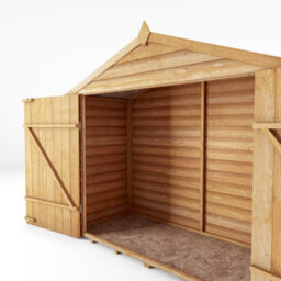 Mercia 3 X 7 Feet Overlap Apex Bike Store - Timber - L86.3 X W210.1 X H171.9 Cm - Brown - thumbnail 4