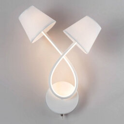 Harper Living Led Wall Lights With Toggle Switch, Indoor Wall Sconce Lamp With 2 Vintage Fabric Shade, 10W 580 Lm