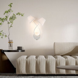 Harper Living Led Wall Lights With Toggle Switch, Indoor Wall Sconce Lamp With 2 Vintage Fabric Shade, 10W 580 Lm - thumbnail 3