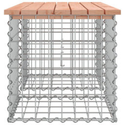 Berkfield Garden Bench Gabion Design 103X44X42 Cm Solid Wood Douglas - thumbnail 4