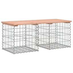 Berkfield Garden Bench Gabion Design 103X44X42 Cm Solid Wood Douglas - thumbnail 2
