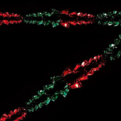Premier Decorations Limited Foil Christmas Garland Ceiling Decoration Premier Green & Red Garland 2.7M - image 1