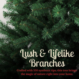Evre Artificial Christmas Tree 5Ft 150Cm Extra Bushy 500 Tips Strong Metal Stand - 4/5/6/7/8 Ft Available - thumbnail 5