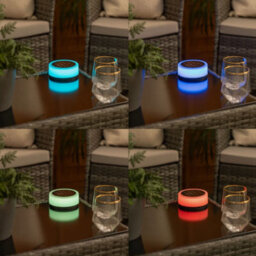 Set Of 2 Decking Table Top Solar Lights Rgb Outdoor Garden Spike Path Lights - thumbnail 3