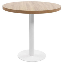 Berkfield Bistro Table Light Brown 80 Cm Mdf - thumbnail 1